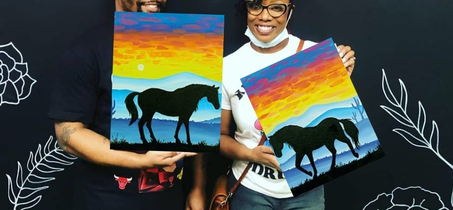 Desert Horse Canvas Date Night