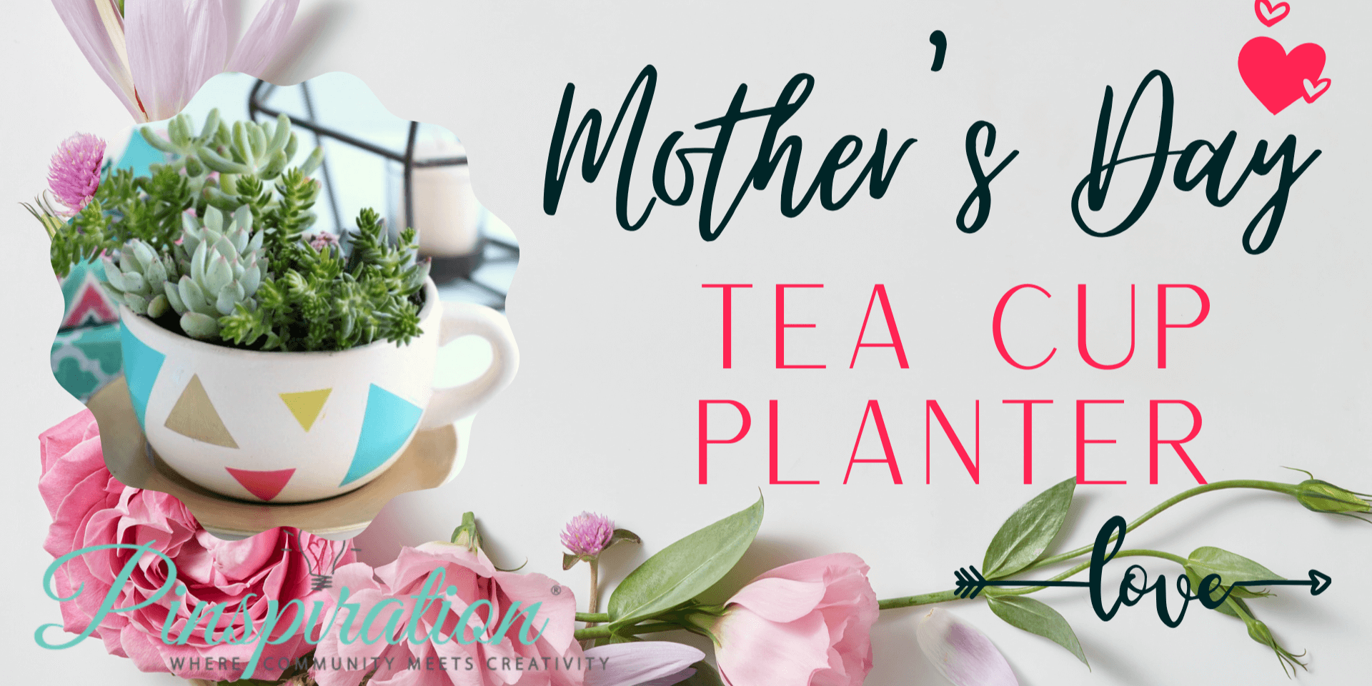 Mother's Day Tea Cup and Saucer Planter