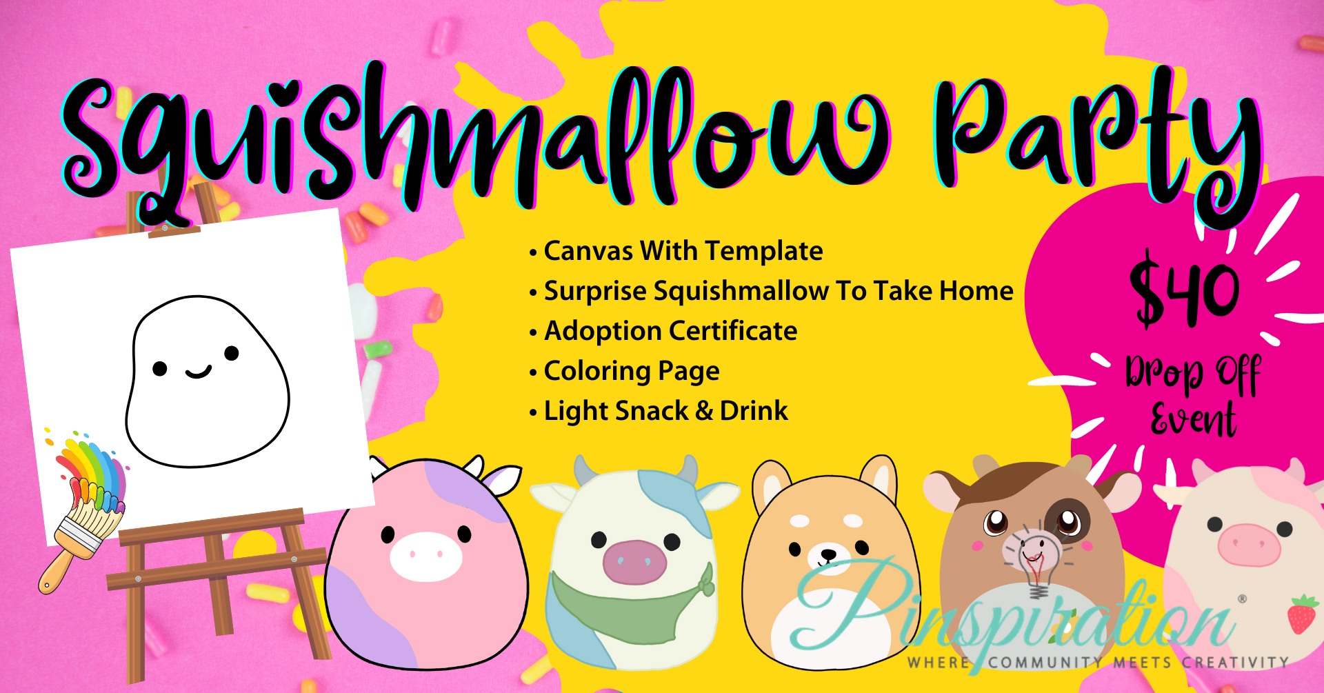 Squishmallow Paint Party